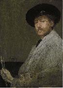 James Abbott Mcneill Whistler Arrangement in Gray Portrait of the Painter Germany oil painting artist